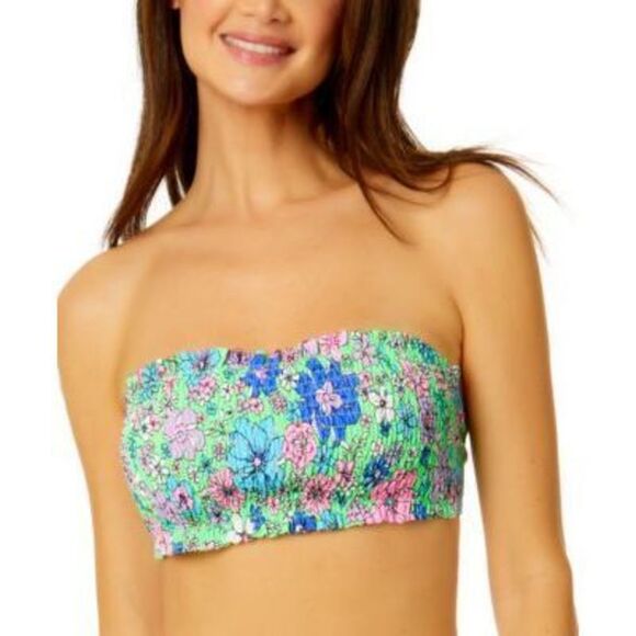 Salt + Cove Other - Salt + Cove Women's Peony Party Smocked Bandeau Bikini Top, Women's Swimsuit XL
